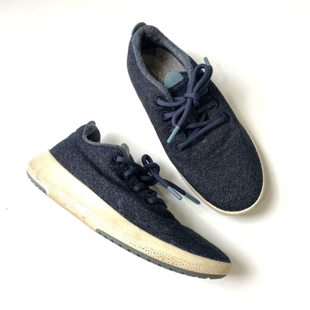 ALLBIRDS $125 Women 9 Blue Wool Runner Mizzles Low Top Running Shoes